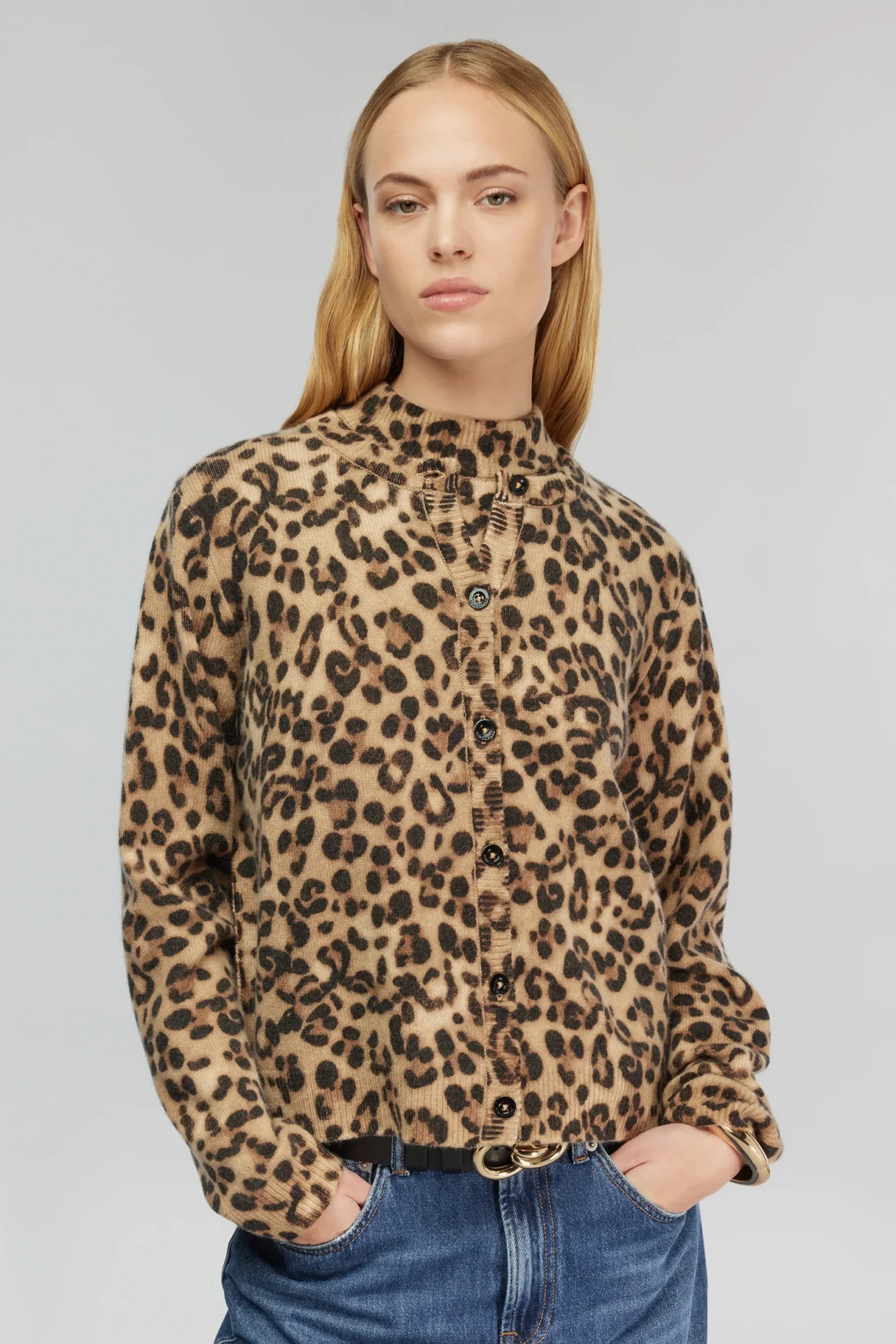 Y5WD43 Cardigan Macula Leopardo Semicouture - Afbeelding 2