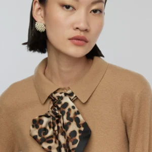 Y5WX80 Silk Scarf Leopardo SemiCouture