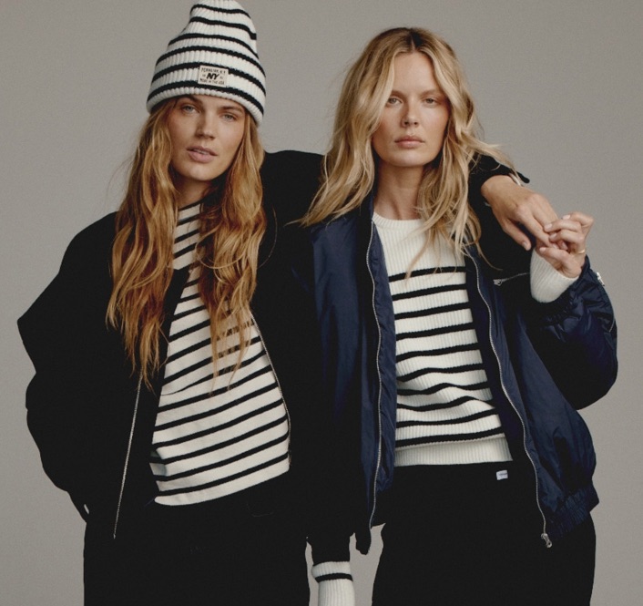 Beanie stripe W25B355 PENN&INK N.Y - Afbeelding 2